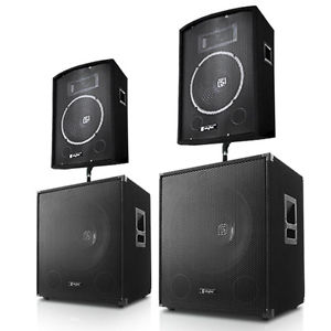 KIT SONO PA DJ SET SKYTEC 2x ENCEINTE 2x SUBWOOFER 2200W HOUSSE & TREPIED INCLUS
