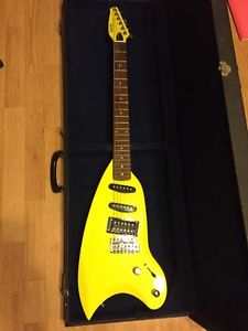 Pre Owned Jay Turser Spirite Future Custom Retro Shaped Yellow Guitar Rare