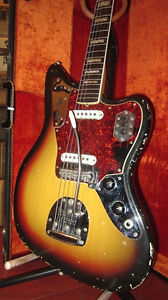 Vintage 1968 Fender Jaguar Electric Guitar  Sunburst w/ Original Hard Case