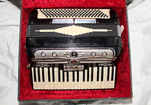 * Vintage Accordion Castiglione 408  with Case, Made in Italy
