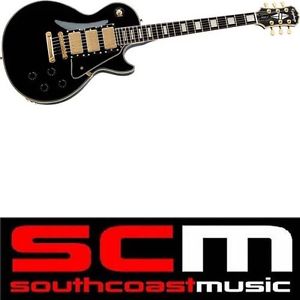 LES PAUL CUSTOM BLACK BEAUTY EPIPHONE 3 HUMBUCKER ELECTRIC BRAND NEW + WARRANTY
