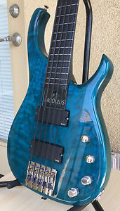1999 Fretless Modulus Quantum Q5 Five String Bass Guitar - EMG 40DC BQC - Case