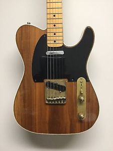 RARE Vintage Electric Tele Walnut Guitar - Neck stamped DiMarzio -w/ Fender case