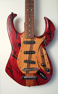 "The Butcher" by Die Companies, Handmade Custom 6-String Electric Guitar Red
