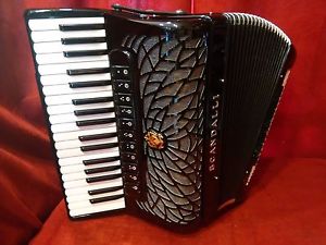 NEW Scandalli Piano Accordion Black Air III Double Tone Chamber LMMH 120 Italian