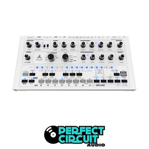 Abstrakt Instruments Avalon Bassline Synth WHITE / BLUE - NEW - PERFECT CIRCUIT