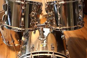 Vintage Ludwig Stainless Steel   Drum Kit from 70's
