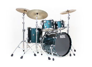 Natal Cafe Racer Drum Kit, Shell Pack Green Sparkle
