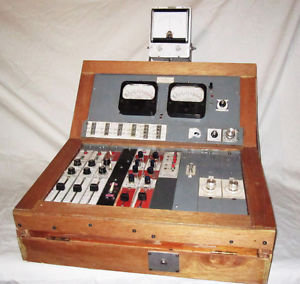 Vintage APC Mystery Broadcast Mixer Console Sidecar Ampex Collins Meters? READ!!