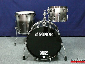 Sonor SQ2 Maple Shellset  -  "Black Silver Sparkle"  -  22,12,16"