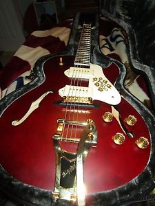 Gibson / Epiphone Limited Edition ES-295 Premium Wine Red w Epiphone hard case