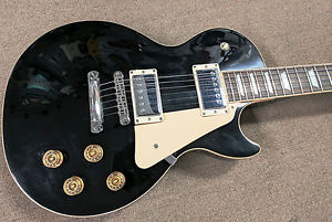 2001 Gibson Les Paul Standard Black/Ebony USA, OHSC, Maple Cap Mahogany, 498/490