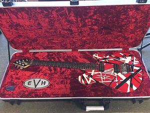 EVH Wolfgang Special Striped Electric Guitar Red Black & White wCase