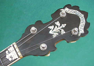 rare original Vintage STROMBERG MARIMBA TENOR BANJO with cupperphone tone ring