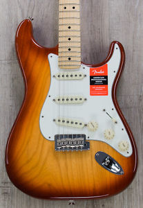 Fender American Professional Stratocaster Guitar, Sienna Sunburst Ash, Maple