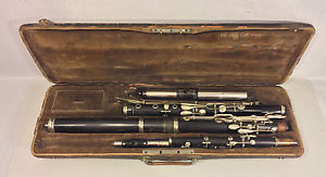 Antique J Gotzl Wien Wooden Flute / Piccolo Combinaton in Case Austria