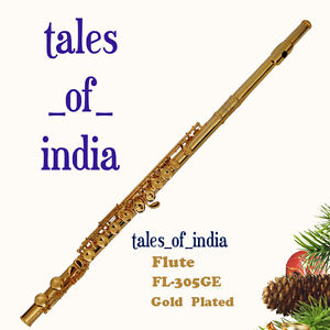 300 Series Flute Cupro-Nickel Gold Plated Closed Hole Flute Tone C, E mechanism