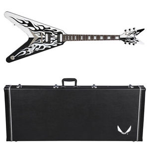 NEW Dean Michael Schenker MS Custom Flames Flying V Electric Guitar & Case