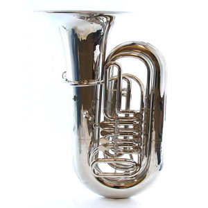 Schiller American Heritage 4 Valve Rotary Tuba Nickel Plated