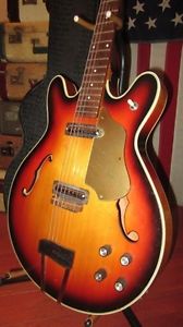 Vintage Original 1967 Danelectro Coral Firefly Sunburst With Original Hard Case