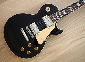 2003 Gibson Les Paul Standard Electric Guitar Ebony Burstbuckers 100% Stock, ohc