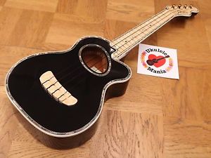 Shimo "Black Surf" Mahogany Custom Concert Ukulele w/ Maple Fretboard #3043