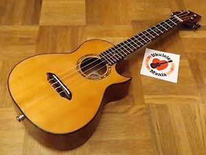 GKU Brand Spruce-top Ribbon Mahogany Cutaway Tenor Ukulele #2828