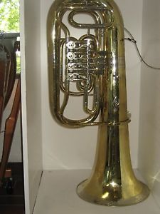 GOOD MIRAPHONE / MIRAFONE EEb CONCERT 4 VALVE TUBA, NO DENTS, WITH CANVAS BAG