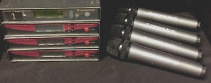 Lot of 4 Sennheiser EW100 / EW 300 Wireless Handheld Microphones All working