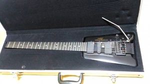 Vintage 1990s Steinberger Elite GL7TA Black Gold Logo with Original Hard Case