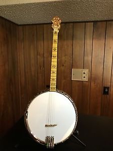 1928 (B & D) Bacon and Day Montana Silver Bell Tenor Banjo recently restored.