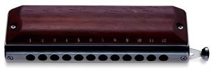 SUZUKI Chromatic Harmonica Gregore Series Wooden Cover Model G - 48 W  Japan