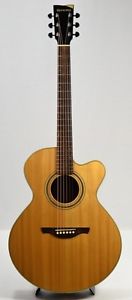 HISTORY NT-303 Beige Acoustic guitar w/ Hard case Right hand From JAPAN