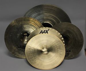 Sabian AAX 4 Set Cymbols 20"/16"/14" & 14" Hats Percussion Instrument #248268