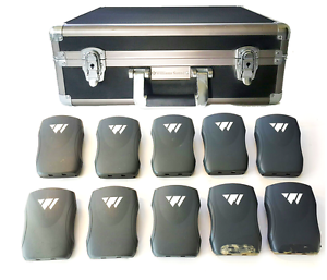 Lot of 10 Williams Sound Personal PA R35 FM Receiver+Protective Hard Carry Case