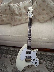 Ovation Breadwinner Electric Guitar - White with Original case.