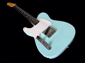 LEFTY! MJT Surf Green Nitro Esquire Telecaster Guitar Left Hand HSC 6.9lb RELIC