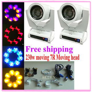 2pcs/lot white case DMX512 7R 230W Touch Screen sharp Beam Moving Head Light