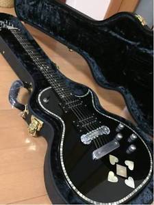 ZEMAITIS Black Pearl Heart C24SU Rare E-Guitar Free Shipping Original Hard Case