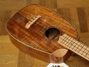 Kiwaya Premium Curly Koa Pineapple Custom Cutaway Concert Ukulele #3003