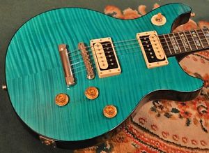 Used Gibson Custom Shop Tak Matsumoto DC Standard Flametop Aqua Blue 2nd Edition
