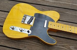 MJT Fender Lic. 50s Style Blackguard Telecaster Aged Nitro Relic Lollar Pickups