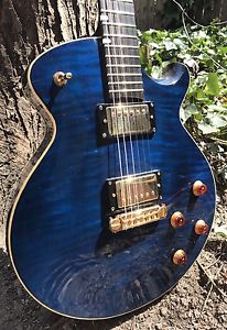 Eastman El Rey III Semi-Hollow Body Electric Guitar Transparent Blue Finish #703