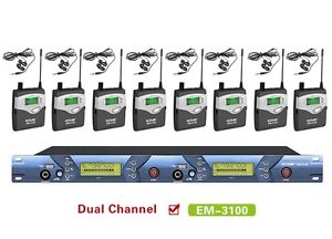 ACEMIC EM-3100 8 Transmitters UHF 928MHz Pro Wireless In Ear Monitor System