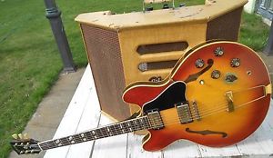 Rare Gibson RTV-79 Tweed 1962 Reverb Tremolo Stereo Amp W Es-345 Stereo Guitar