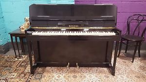 Small, Black, Reconditioned, “Rogers” Overstrung Piano. Guaranteed.