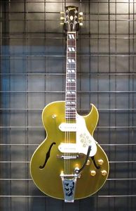 Gibson ES-295 Electric Guitar P-90 Gold 1990 Vintage Rare with Hard Case Japan