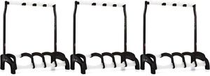 K&M Guardian 3+1 Multi-guitar Stand, Version 2 - Black ... (3-pack) Value Bundle