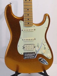 2010 MIM Fender Stratocaster HSS Electric Guitar - Sunfire Orange Sparkle/Flake