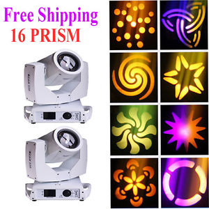 2pcs White 230w 7r sharpy beam moving head light beam 230 DJ lighting 16 Prism